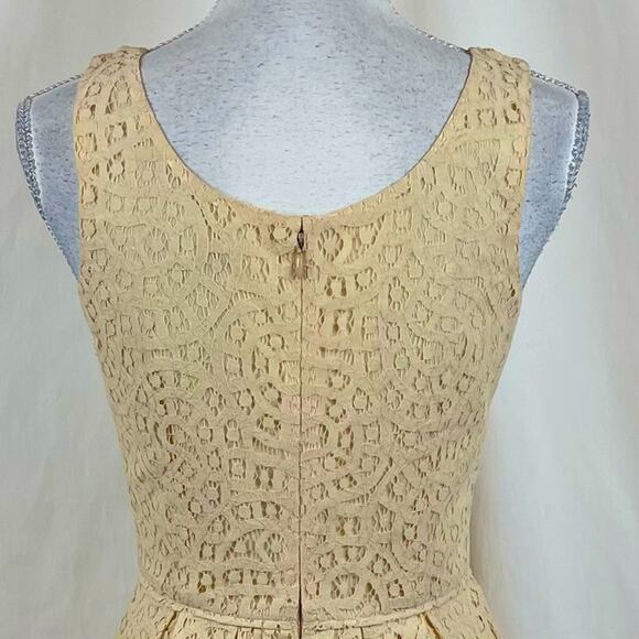 J Crew Sheer Pale Butter Yellow Lace BalletCore Party Event Dress Size S - Picture 6 of 12